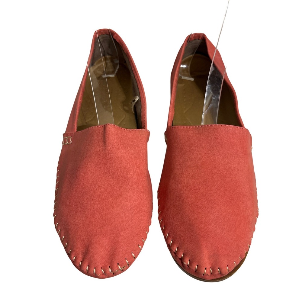 Alexis Bendel Loafers‎ Women 10W Jolie Coral Whipstitch Flat Slip On Excellent